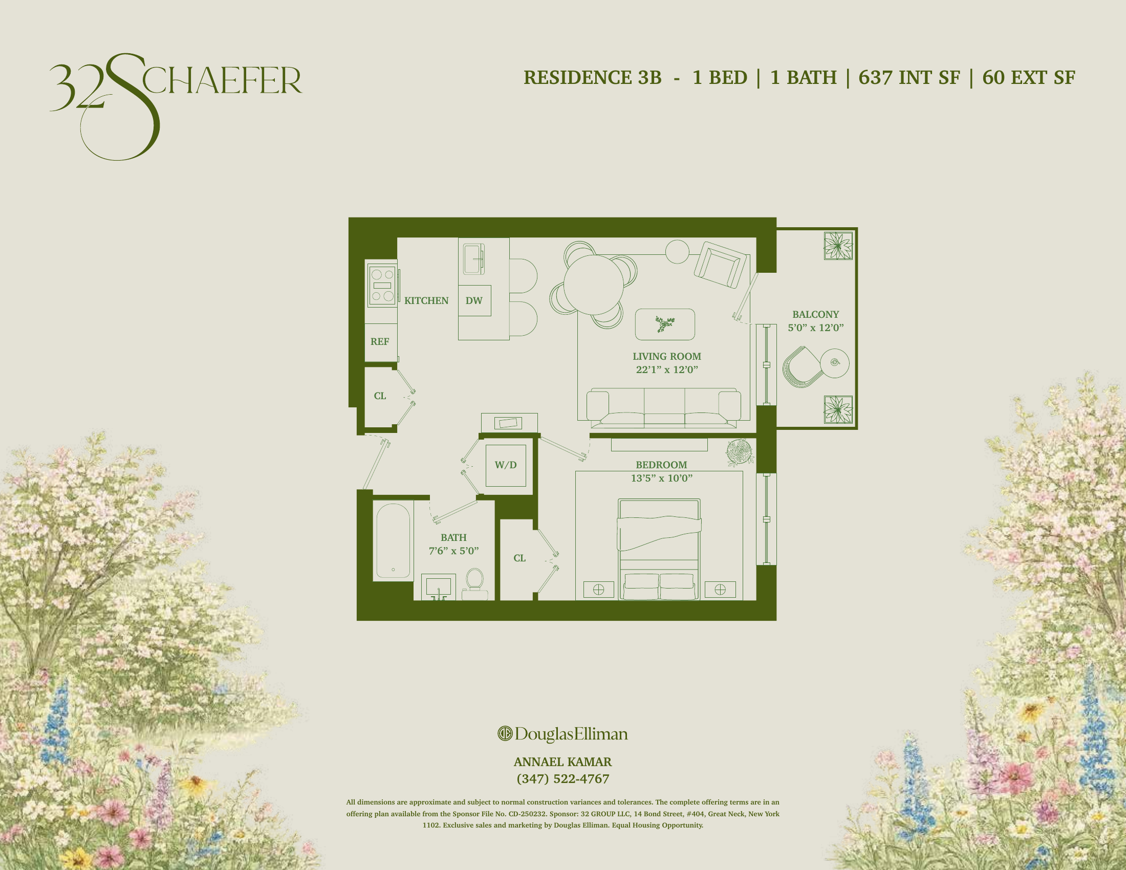 Residence 3B floor plan