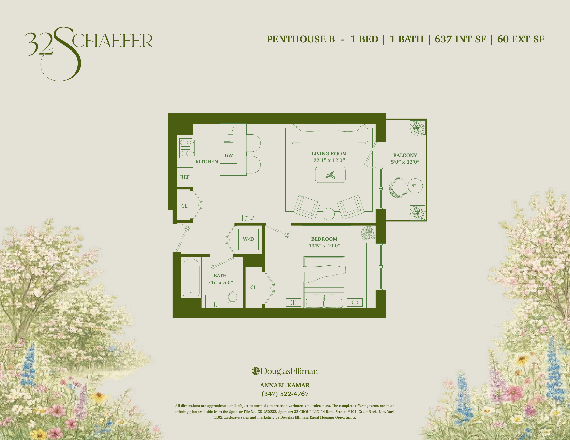 Penthouse B floor plan